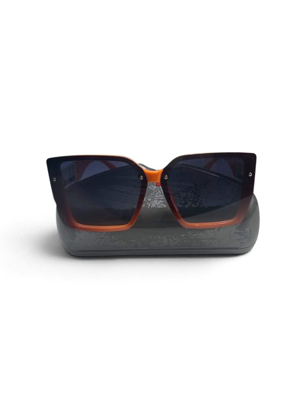Vintage Burberry 2602 Orange Nova Check Sunglasses | Made in Italy | 55-18-136